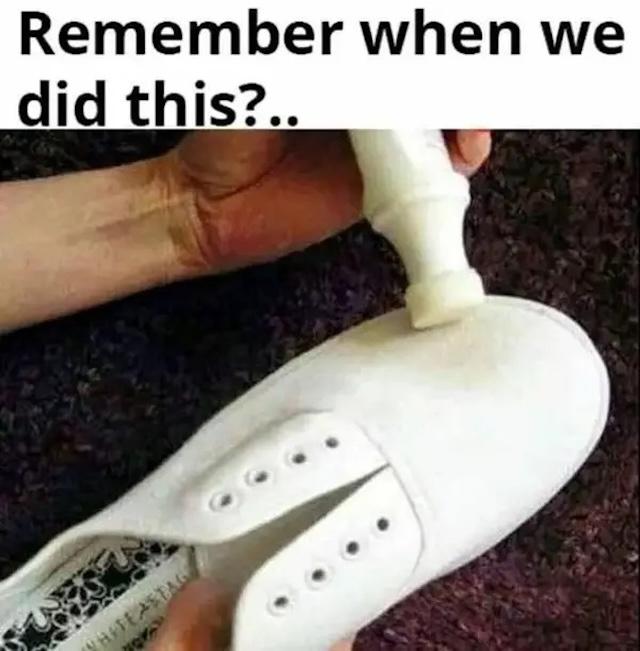 Do you remember using white shoe polish to restore your canvas sneakers to their original glory? A nostalgic reminder of a time when we took extra care of our shoes