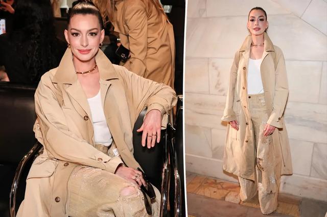 Anne Hathaway’s Glowing Appearance at the 2025 Ralph Lauren Show: Plastic Surgery or Timeless Beauty?