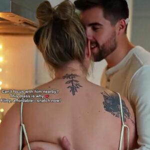 The controversial moment where the male model’s hand placement on the woman’s back triggered a viral debate.